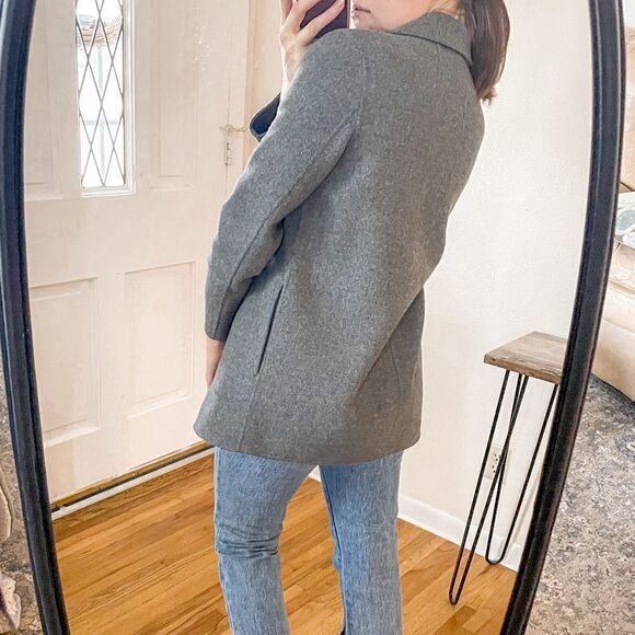 Theory Clairene Double Face Wool Cashmere Jacket Grey - Picture 2 of 10